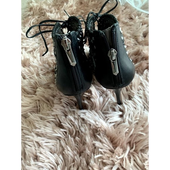 Women’s Sam Edelman Elyse Black Studed Heels Size 9.5 grunge goth edgy - Picture 3 of 7